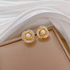 Necklace Earrings Set Light Luxury Full Of Diamonds Pearl Flowers Personality Temperament Banquet Earrings Item Group