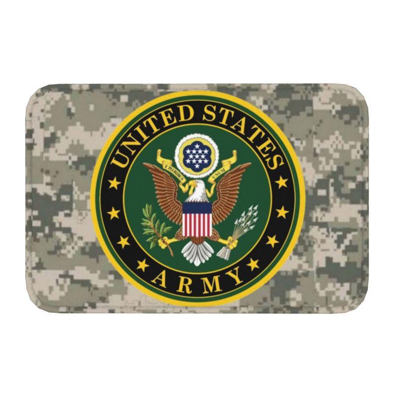 Custom Camouflage Army Air Force Blue Doormat Mat Anti-Slip Military Camo Bathroom Kitchen Garden Rug Carpet 40*60cm