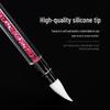 Nail Art Silicone Pen: Double-Headed Carving & Embossing Tool with Magic Mirror Powder, Glitter Rhinestone, and Dotting Features.