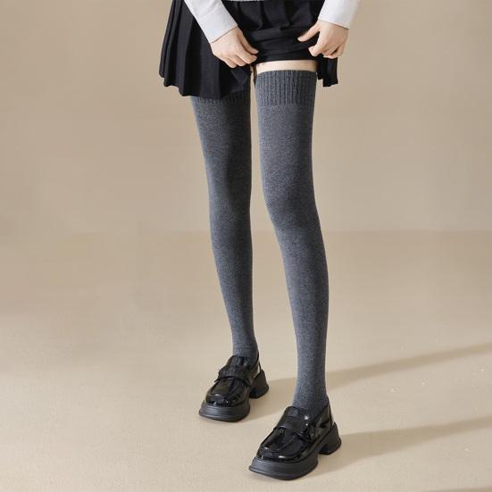 Damen Oberschenkelhohe Socken Dehnbare Gerippte Überknie-Socken Selbsterwärmende Atmungsaktive Stiefelstrümpfe für Dating Party Streetwear