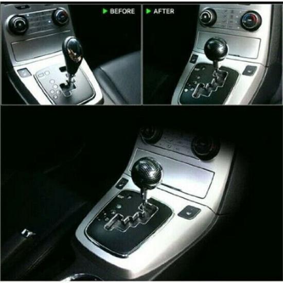 Carbon Fiber w/ adpaters MT Manual Gear Shift Knob Stick Resin Round Ball Shape`
