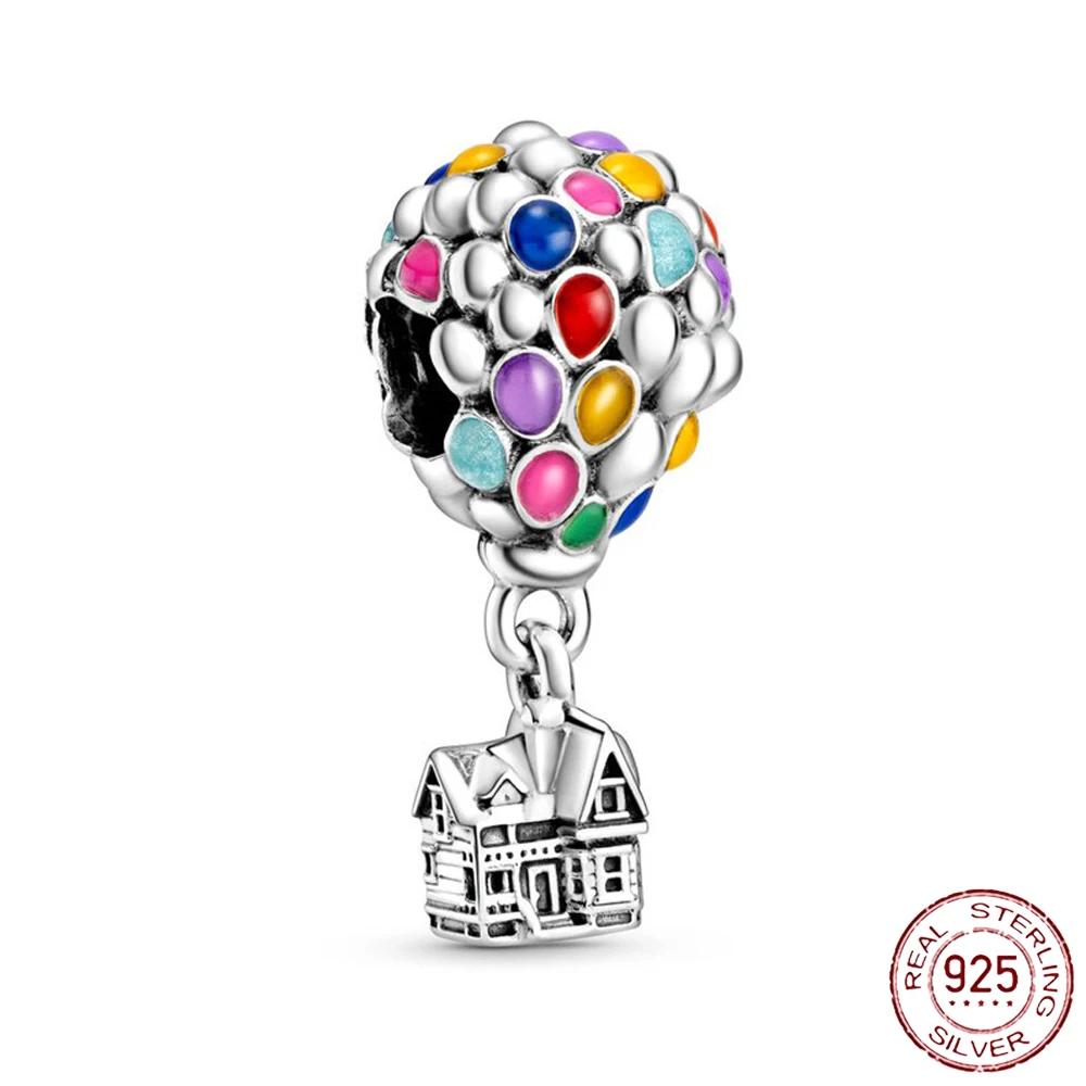 New Sterling Silver Rose Girl Boy Pink Sparkle Spacer Clip bead For Original  Bracelet Charm Jewelry For Women