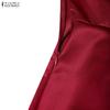 ZANZEA Elegant Women Off Shoulder Casual Sleeveless Long Dress