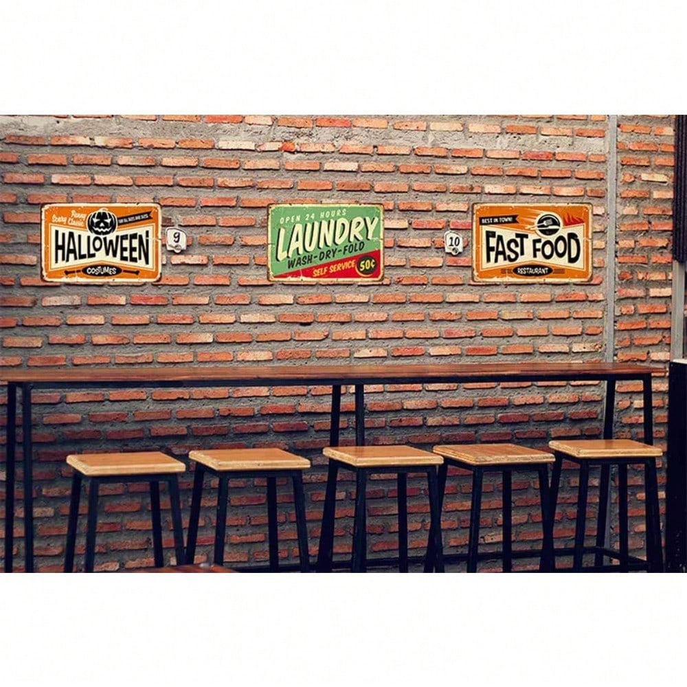 Vintage Metal Laundry Tin Sign Retro Home Decor Rustic Housewarming Gift