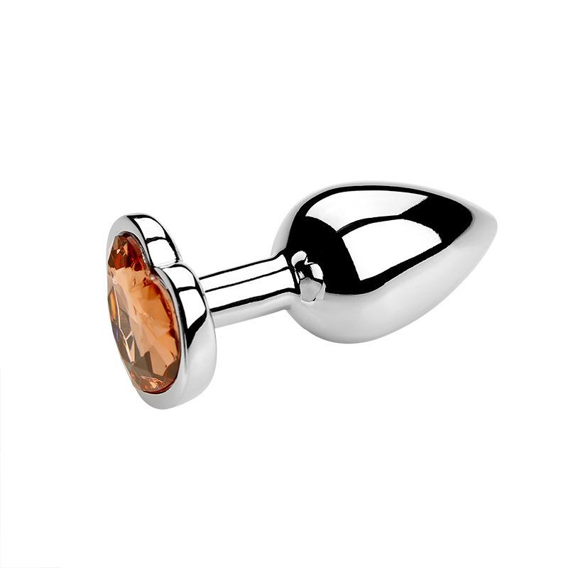 Heart-Shaped Metal Anal Plug - Prostate Massager & Dilation Toy for Adults