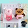 New Lucky Fortune Animal Plush Doll Keychain Soft Cartoon Backpack Hanger
