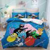 New 3D Print Cartoon L-Les B-Barbapapa Bedding Set Double Twin King Duvet Cover Comforter Pillowcase Boys Girls Adults Bedroom