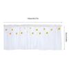 Kitchen Tiers Cabinet Embroidery Curtain Short Curtain Half  Window Treatment(Yellow Stars)