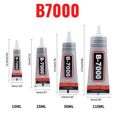 110ML 50ML 25ML 15ML 3ML B7000 Klar kontakttelefon Reparationslim Universal Glas Plast DIY Lim B-7000 med precisionsapplikator