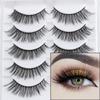 Woman's Fashion Glam Handmade Wispy Fluffy Thick Cross Natural Long False Eyelashes Extension Tools