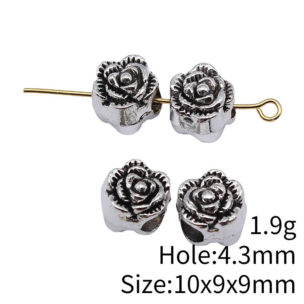 Bead Pendant Accesories Macroporous Big Hole Beads Loose Spacer Accessories Parts Metal Beads Accessories For Women