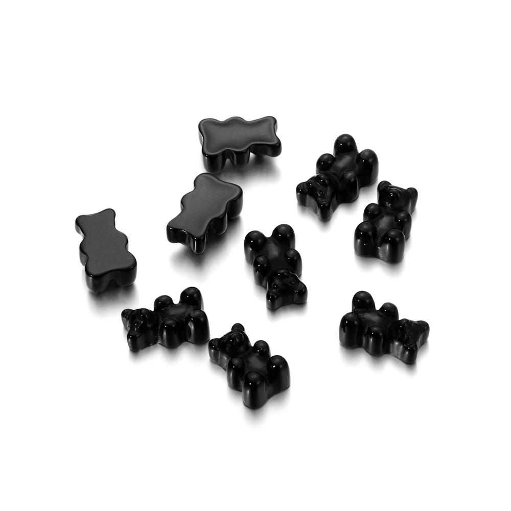 10Pcs/Lot Candy Color Resin Mini No Hole Bear Charms Pendants for DIY Earrings Necklace Bracelet Jewelry Making Accessories