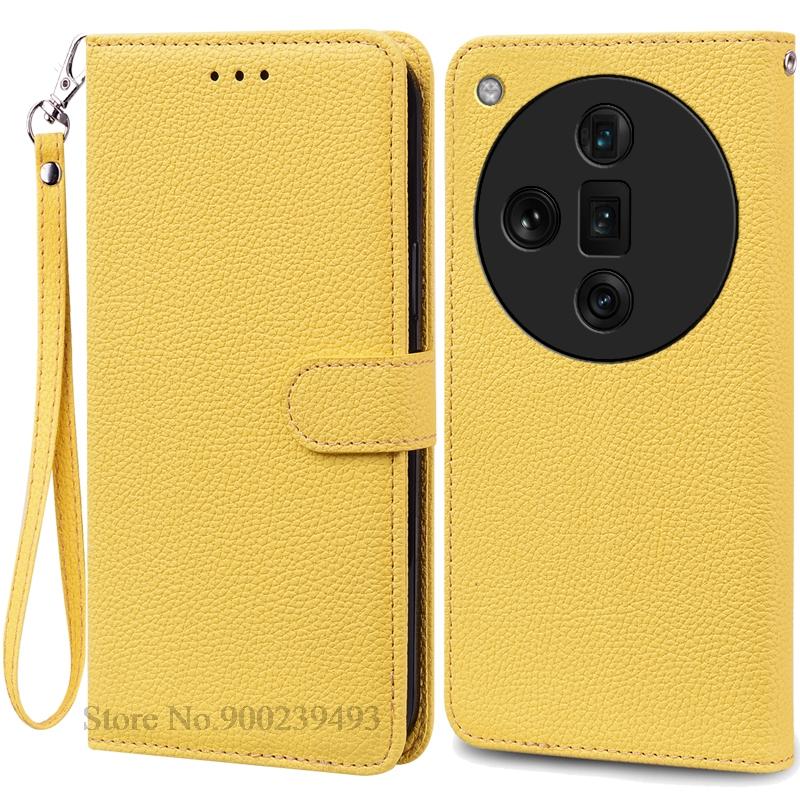 For OPPO Find X7 Case Leather Wallet Flip Case For OPPO Find X7 Ultra Case Soft Silicone Cover Coque Fundas Shell