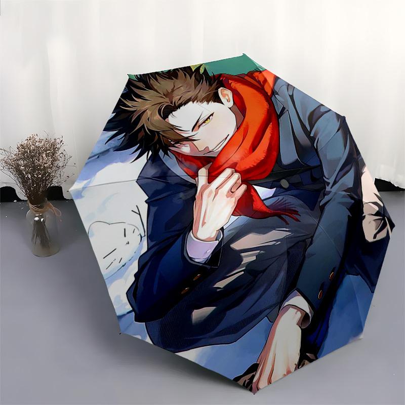 1pc Outdoor Umbrella with Anime Character Print - Automatic Opening/Closing, Portable 3-Fold Design, 8-Rib Iron Frame - Perfect Gift for Fans, Tr