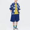 UNIQLO x MARNI Floral Print Short Sleeve Shirt Men shirts Dark-Blue 449637-68