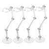 Abaodam Action Figure Set of Transparent Adjustable Display Base Holders for Tabletop Stable Clear 15 x 4 x 4cm Stands, 20, Models, Base, Plastic,