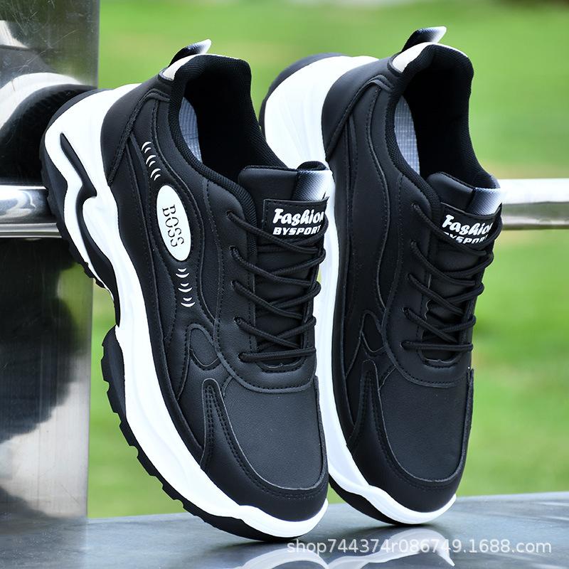 Herbst neue Leder wasserdichte Freizeitschuhe weiche Sohle rutschfeste Laufschuhe Papa Schuhe