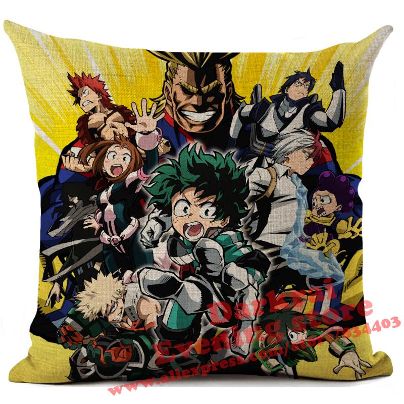 My Hero Academia Cushion Cover Cartoon Anime Throw Pillows Living Room Sofa Home Decoration Pillowcase