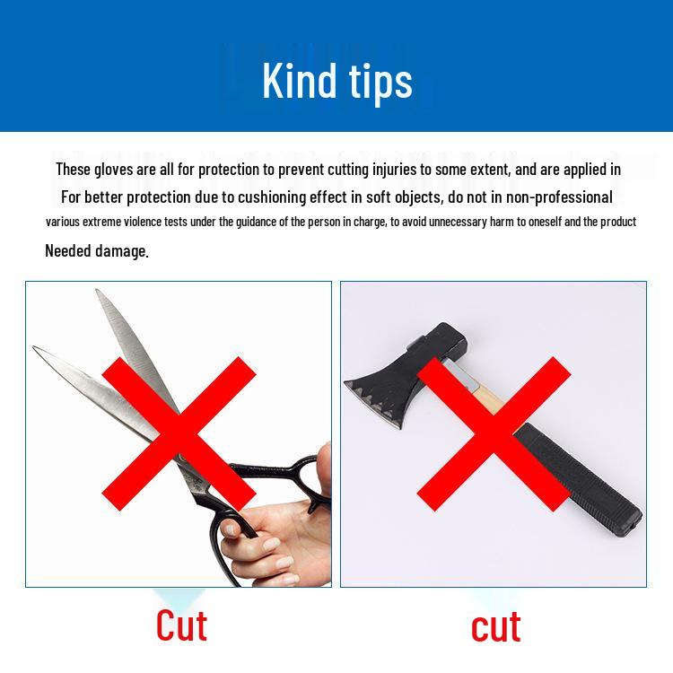Cut-Resistant Steel Wire Gloves Level 5 Metalworking Protection