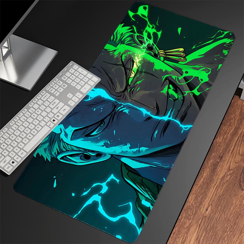 Large Mouse Pad Oone Ppiece Zoro Colorful Anime Table Mat Gamer Home Computer Hd Mousepad Cool Keyboard Pad Gaming Mouse Pad