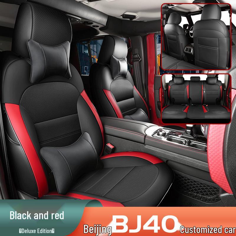 Durable Leather Seat Covers for Beijing BJ40 - Full Coverage, Year-Round Use, 5-Seat Fit