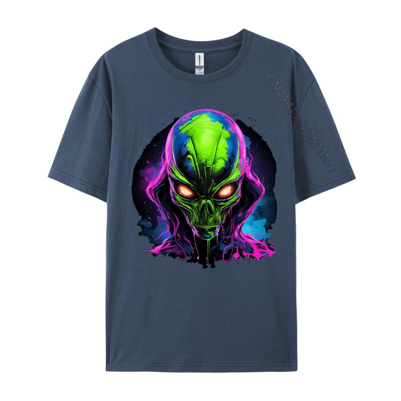 T Shirts for Men Alien in Pink T Shirt Hot Sale Round Neck TeeShirt black 2024 T Shirt