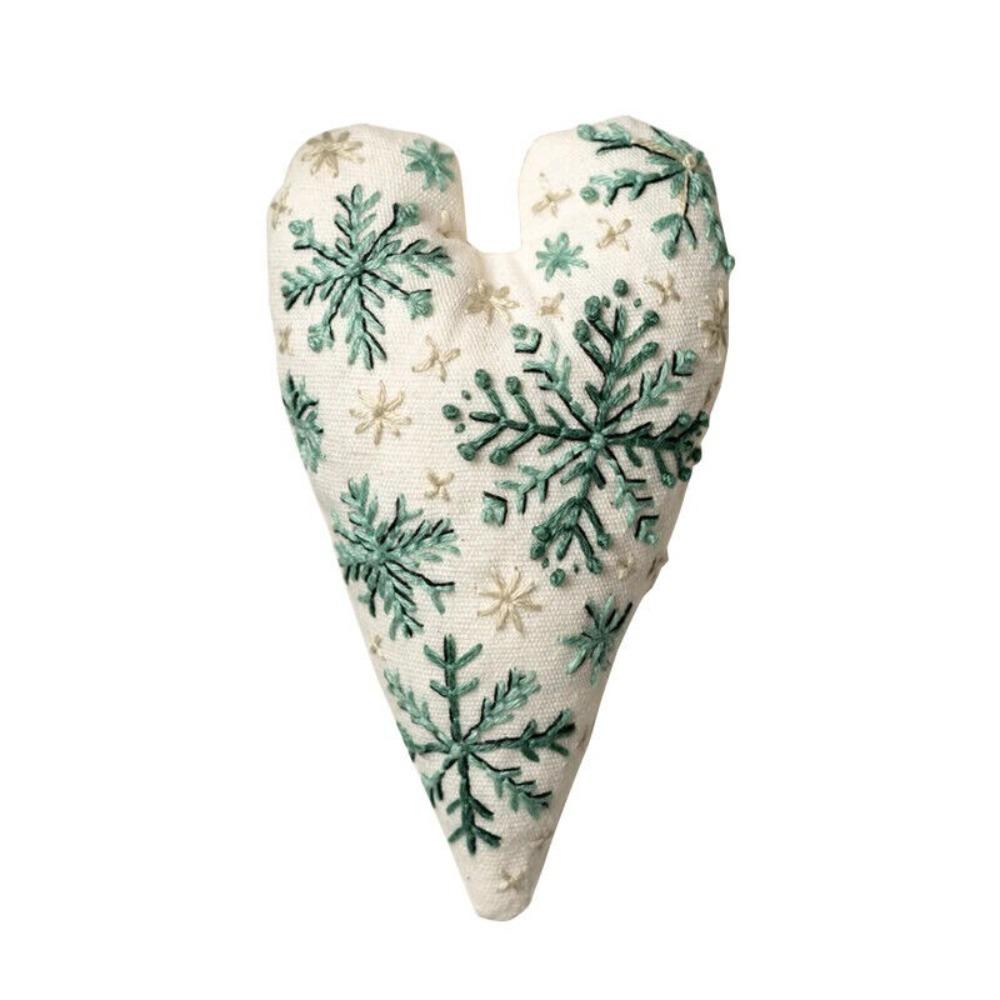 Festival Heart Christmas Embroidery Kit Gifts with Needle and Thread Heart Cross Stitch Kit Material Package