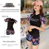 "Set costume da bagno conservatore stile coreano da donna": "Completo Due Pezzi Boxer Manica Corta, Amico degli Studenti"