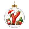 Indoor Outdoor Xmas Hanging Ornaments 26?Letter Acrylic Christmas Ball Ornament, 3D Crystal Style Alphabet Gift Ideas for Family Pendant, Tree Home