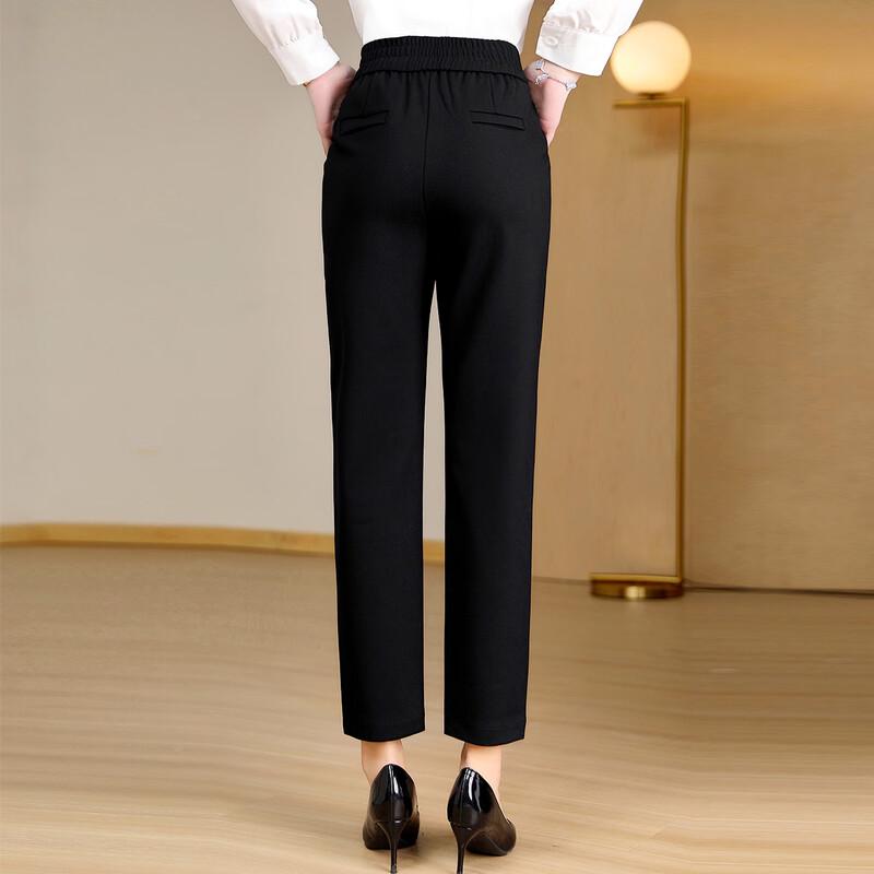 Past Women's Elastic Waist Casual Cropped Pants