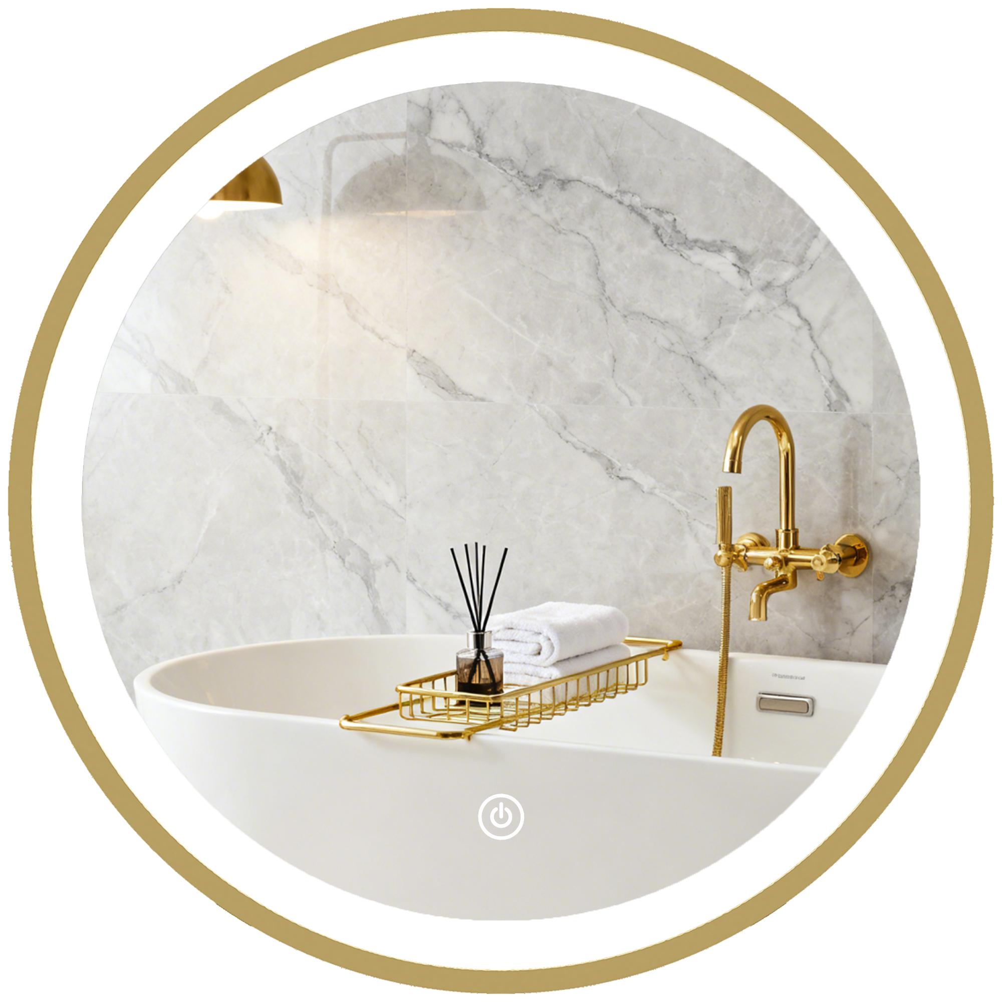 Bathroom Mirror With LED Lighting Round