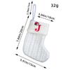 Embroidered Christmas Socks Alphabet Christmas Tree Pendant  Christmas Tree