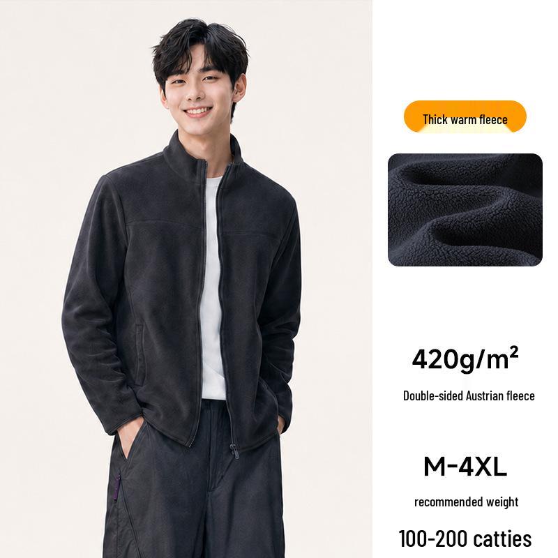2026 Autumn/Winter Ollie Fleece Jacket: Stand Collar Sports Hoodie with Temperature-Locking Cardigan for Cold Protection.