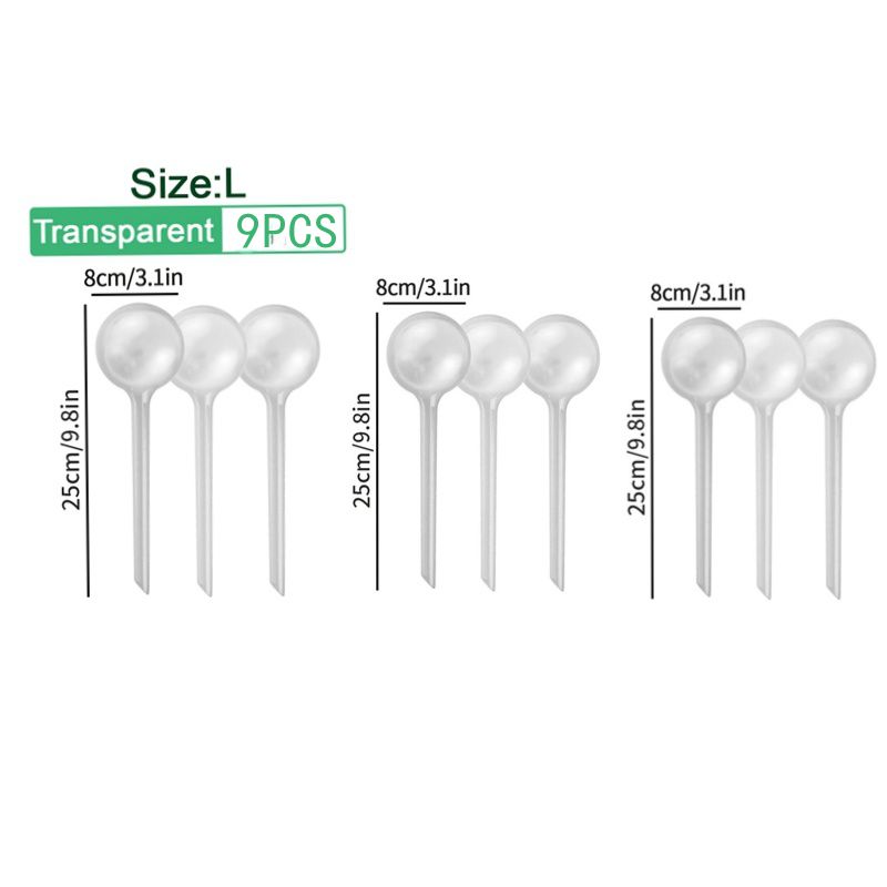 3Pcs Plant Self Watering Sphere Automatic Watering Clear Plastic Plant Water Bulbs Drip Irrigation System Household Garden Flower Plant
