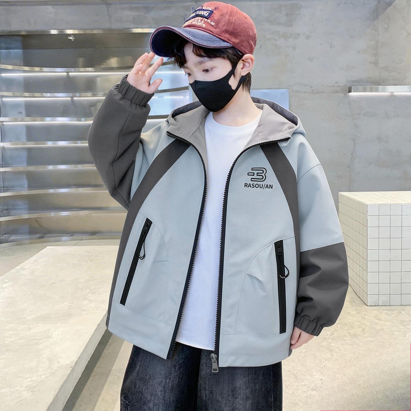 Boys Spring and Autumn Double-sided Wear Jackets, Jackets, Spring Clothes, Big Children, Boys, Spring Clothes, Tops 110