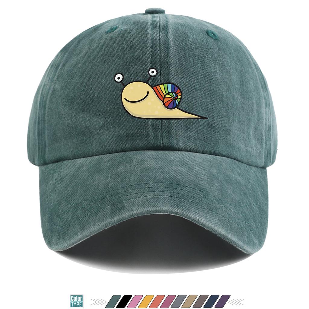 Pc Regenbogen Schnecke Cartoon Druck Baseballkappe Niedliches und Lustiges Design Trendige Modekappe für Unisex und Damen Verstellbare Größe Street
