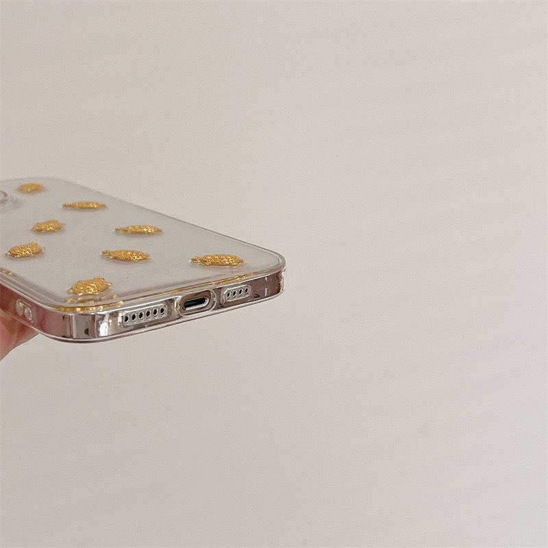 Turtle Phone Case for IPhone17 Promax Glitter Gold Money Turtle for IPhone16 Transparent 15 Precision Hole Anti Drop