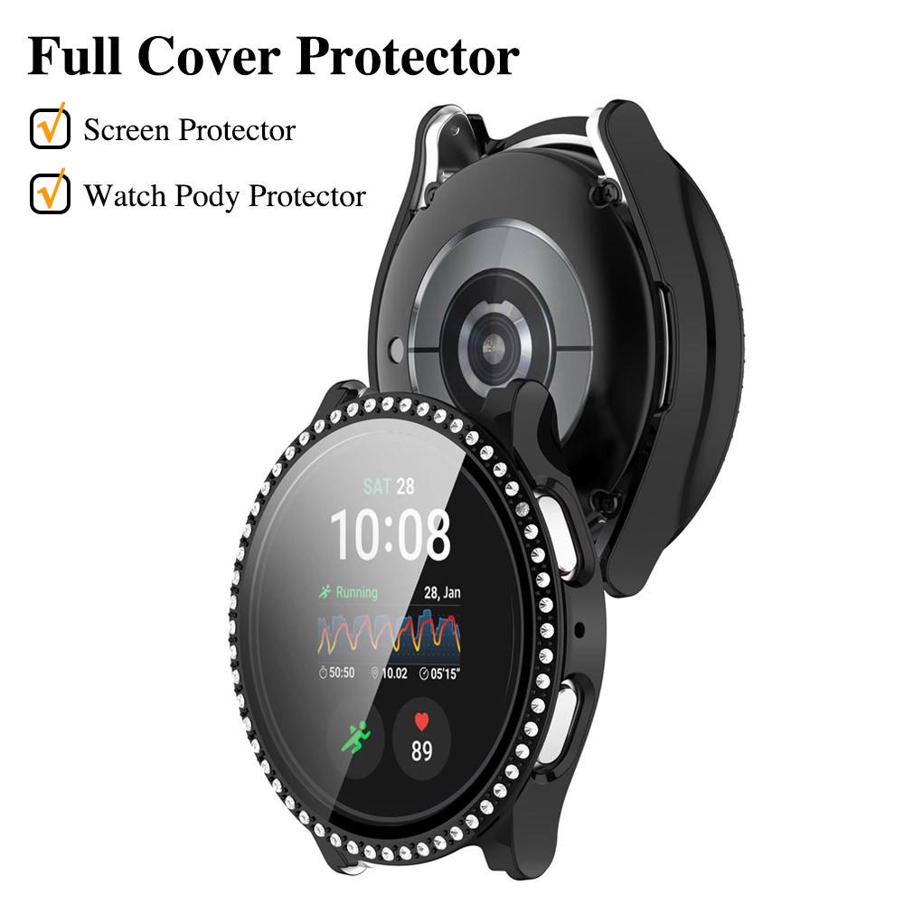 Stainless Steel Strap + Case for Samsung Galaxy Watch 7 40mm 44mm Metal Loop Strap Bling Case Tempered Glass Screen Protector