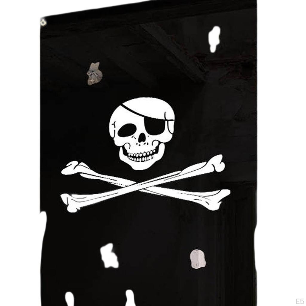 Piratflagga Trasig Vertikal Halloween-dekor Enkel Installation Kreativ Banner för Dörr