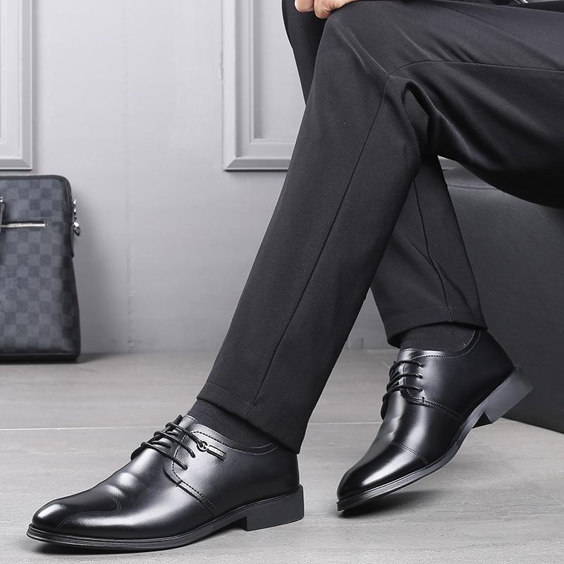 Korean Men'S Business Shoes Formal Leather Shoes Casual Office School Shoes JZ-8337