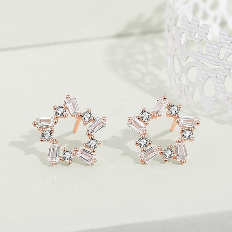 

Танциз стерлингового серебра 925 пробы циркон серьги серьги-капли для женщин подарки на свадьбу розового золота