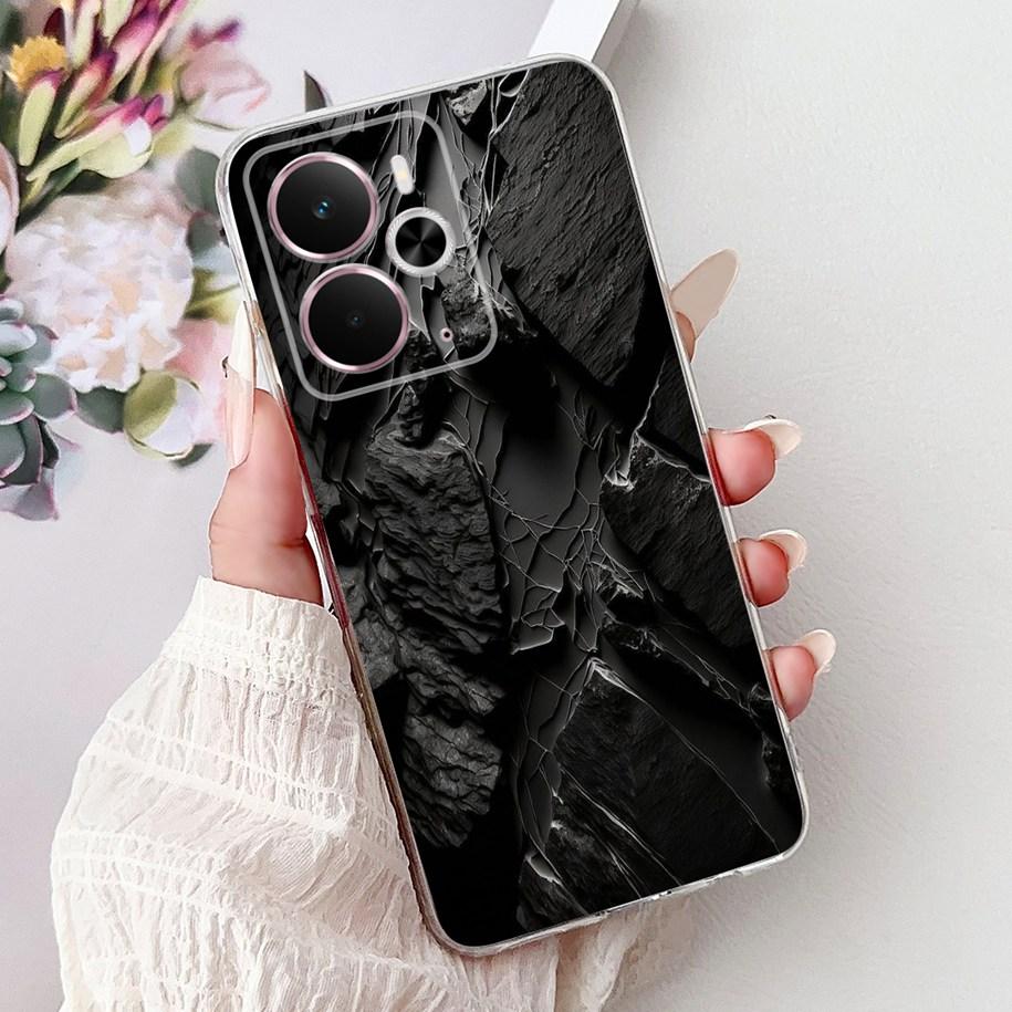 For Realme 14 5G Case Realme 14T Cover RMX5078 RMX5075 Shockproof Silicone Soft TPU Flower Bumper For Realme14 14 T Phone Shells