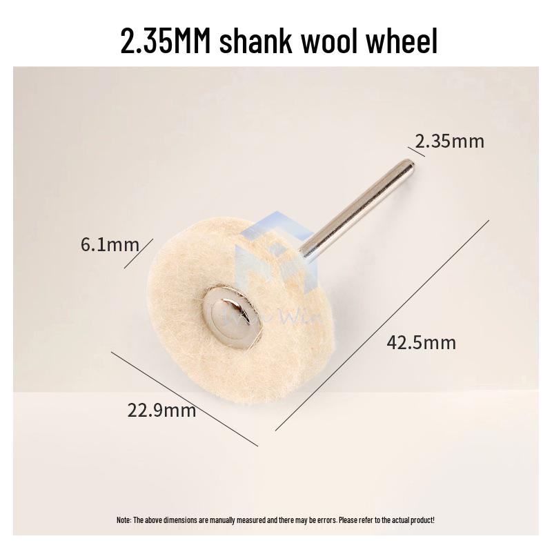 2.35mm Cloth Felt Polishing Wheel with Handle for Mirror, Jade, and Engraving Work