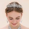 Queen Party Pageant Princess Tiara Round Tiaras Rhinestone Crown Luxury Baroque Crown  Bridal