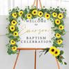 170cm Artificial Sunflower Wreath Silk Hanging Flower Vine Birthday Party Baby Shower Wedding Garden Home Decor Table Decorati