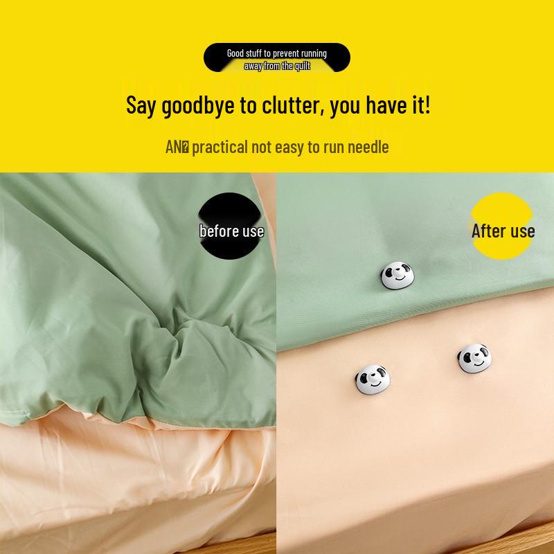 Cotton Quilt and Sheet Anti-Slip Corner Fasteners - Invisible Needle-Free Safety Pins