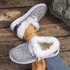 Large size winter new thick-soled wool single shoes women's velvet warm large size cotton shoes women's shoes
