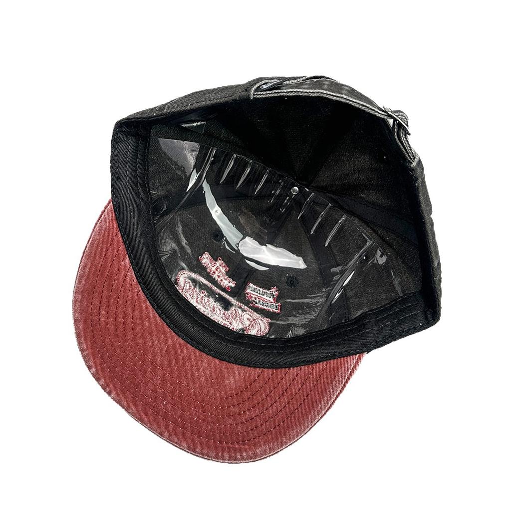 Four Seasons American Color Matching Alphabet Embroidery Baseball Cap Men'S And Women'S Shade Flat Brim Retro Personality Cap