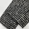 Saint Laurent Paris 2015 Houndstooth Soutien Collar Coat 402944 Coat 34 Black X whiteUsed