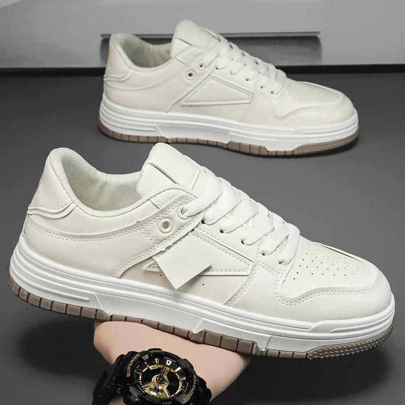 Fashion White Platform Men Casual Shoes Comfortable Mens Tennis Walking Running Sneakers Outdoor Breathable Men Vulcanize Shoes